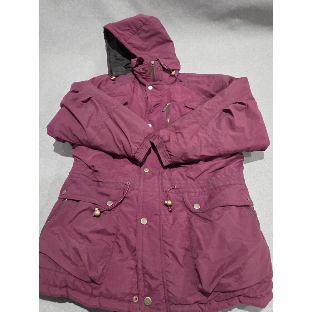 Vintage Green Mountain Unisex Down Ski Jacket Coat, Size Large, Burgundy